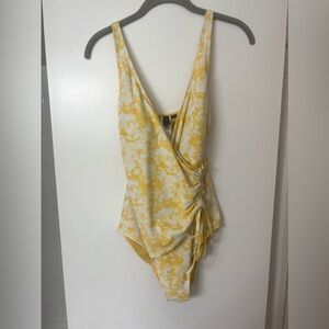 Yellow one piece swimsuit